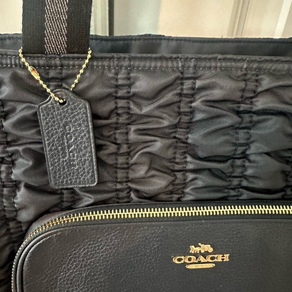 Coach Navy Gathered Tote Bag - Picture 3 of 6